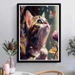 画像9: 5D ダイヤモンドアート セット ねこ 猫 可愛 動物 DIYビーズ絵画 やり方簡単 DIY 手作り 大人 子供 部屋 喫茶 初心者 現代壁アート 装飾品 手芸キット アート (9)