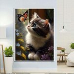 画像4: 5D ダイヤモンドアート セット ねこ 猫 可愛 動物 DIYビーズ絵画 やり方簡単 DIY 手作り 大人 子供 部屋 喫茶 初心者 現代壁アート 装飾品 手芸キット アート (4)