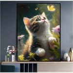 画像6: 5D ダイヤモンドアート セット ねこ 猫 可愛 動物 DIYビーズ絵画 やり方簡単 DIY 手作り 大人 子供 部屋 喫茶 初心者 現代壁アート 装飾品 手芸キット アート (6)