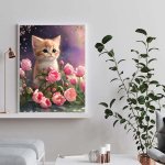 画像7: 5D ダイヤモンドアート セット ねこ 猫 可愛 動物 DIYビーズ絵画 人気 やり方簡単 DIY 手作り 大人 子供 部屋 喫茶 初心者 現代壁アート 装飾品 手芸キット (7)