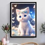 画像8: 5D ダイヤモンドアート セット ねこ 猫 可愛 動物 DIYビーズ絵画 人気 やり方簡単 DIY 手作り 大人 子供 部屋 喫茶 初心者 現代壁アート 装飾品 手芸キット (8)