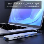 画像4: USB ハブ 5-in-1 Type-C USB変換アダプタ USB3.0 ポート PD急速充電 SDカードリーダー 高速 データ移行 USBハブ typec SDカード jy003 (4)