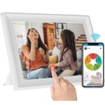 画像3: デジタルフォトフレーム wifi 10.1インチ 人感センサー 32GB 動画再生 タッチパネル カレンダー 安い 電子 写真立て 年寄り プレゼント ブラック ホワイト (3)