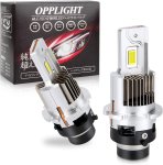 画像1: OPPLIGHT D2R LED ヘッドライト バルブ 爆光 新車検対応 純正HIDをLED化 業界初Rシェード(遮光板)設計付き カットライン光軸があり、グレア光なし D2R LED 交換バルブ ホワイト 6000K 35W 12080LM 12V車用 純正サイズ ポン付 純正バラスト接続 リフレクター式純正HID仕様車用 2個セット(D2R LED) (1)