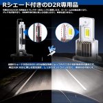 画像3: OPPLIGHT D2R LED ヘッドライト バルブ 爆光 新車検対応 純正HIDをLED化 業界初Rシェード(遮光板)設計付き カットライン光軸があり、グレア光なし D2R LED 交換バルブ ホワイト 6000K 35W 12080LM 12V車用 純正サイズ ポン付 純正バラスト接続 リフレクター式純正HID仕様車用 2個セット(D2R LED) (3)