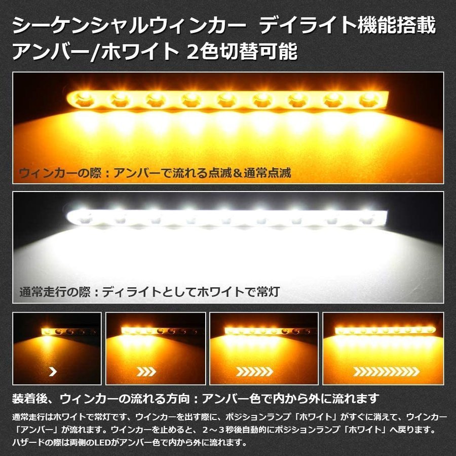 エルグランド E52 後期 LEDウィンカー 専用パーツ シーケンシャル