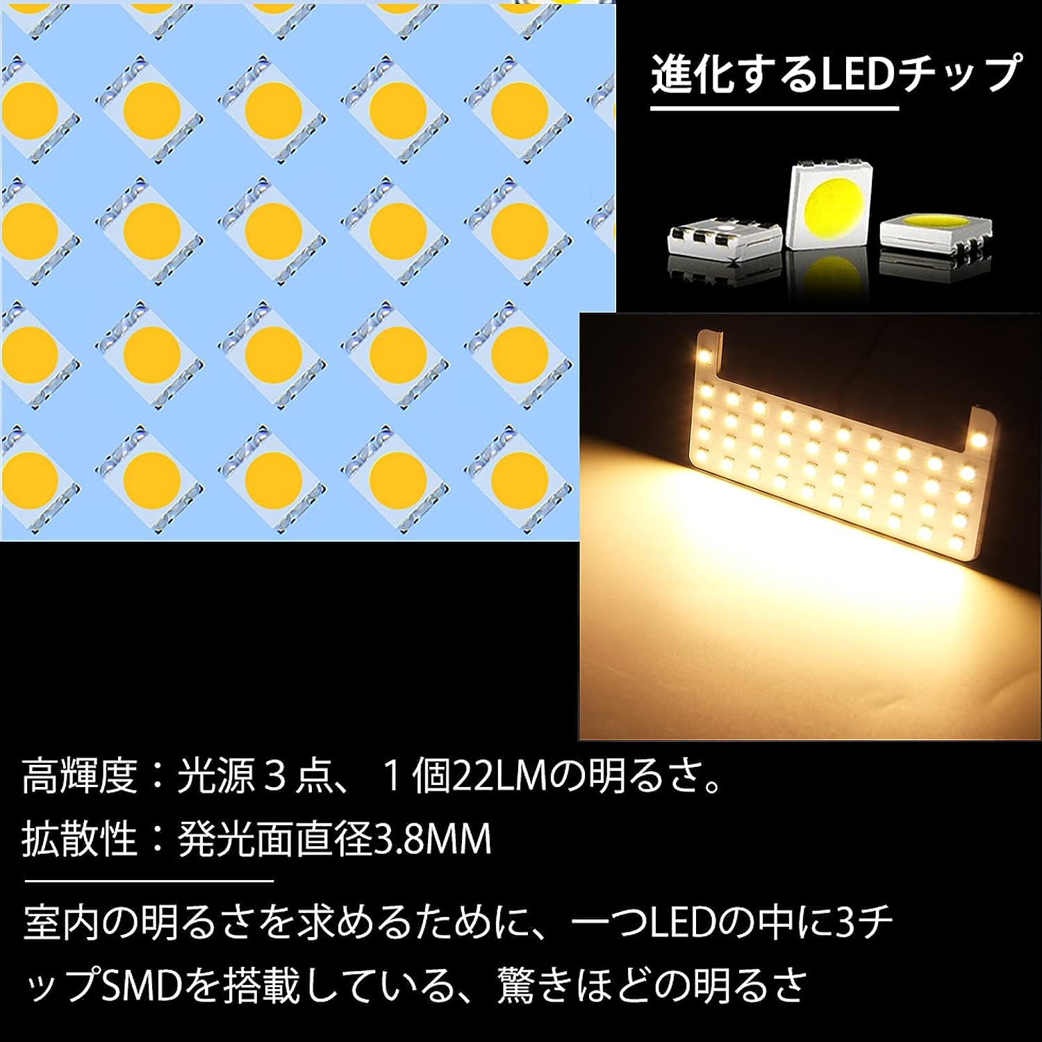 LED ルームランプ セット プラド150系 TZ-G/TX-Lパッケージ(7人乗り) GDJ/TRJ15 H29.9
